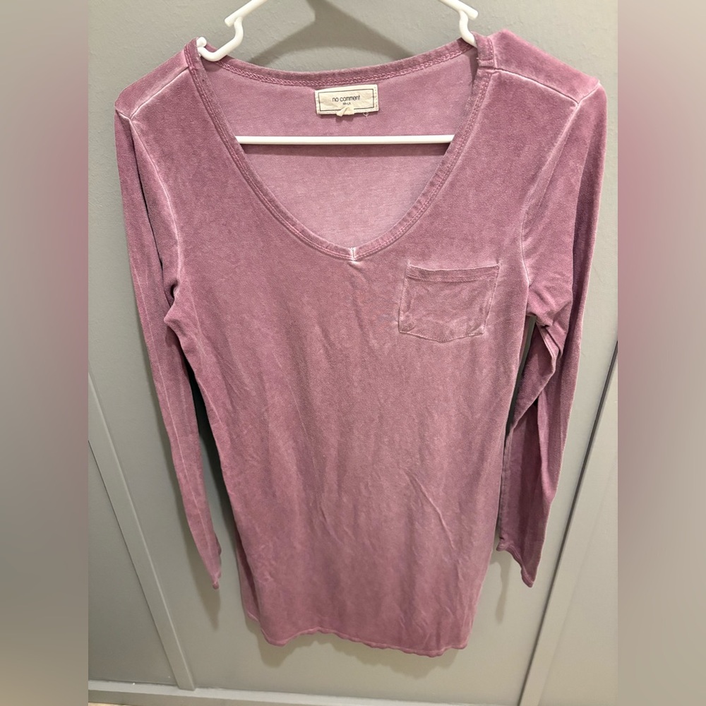 No Comment Mauve Long Sleeve Dress